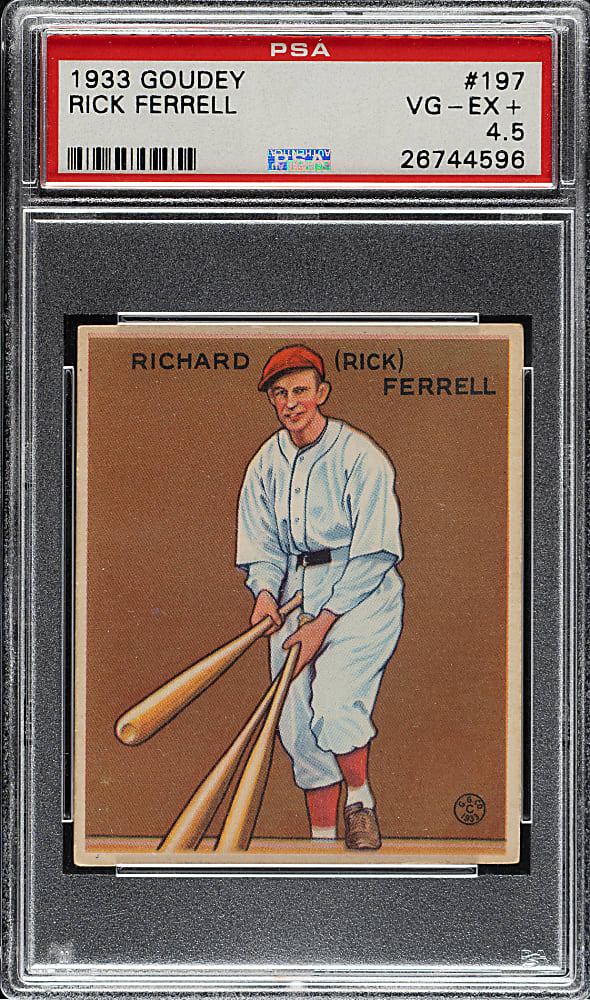 1933 R319 Goudey #197 Rick Ferrell PSA VG-EX+ 4.5
