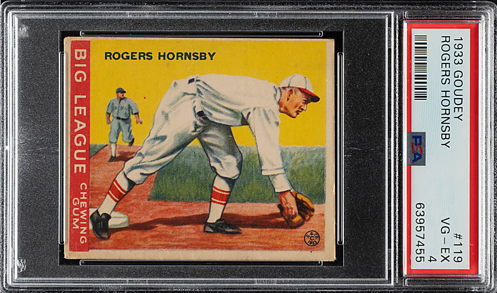 1933 R319 Goudey #119 Rogers Hornsby PSA VG-EX 4
