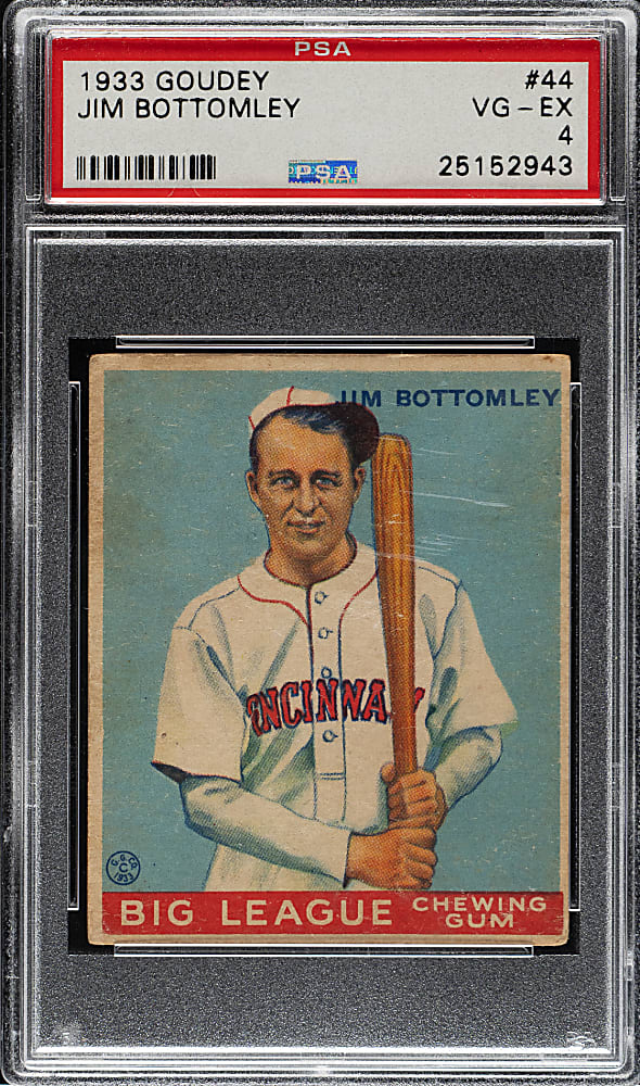 1933 R319 Goudey #44 Jim Bottomley PSA VG-EX 4
