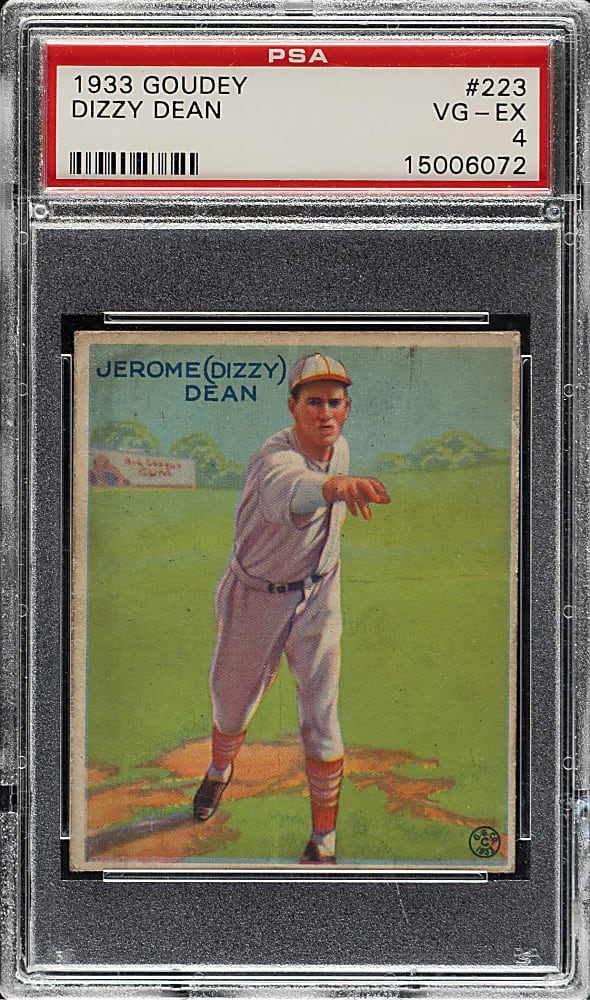1933 R319 Goudey #223 Dizzy Dean PSA VG-EX 4