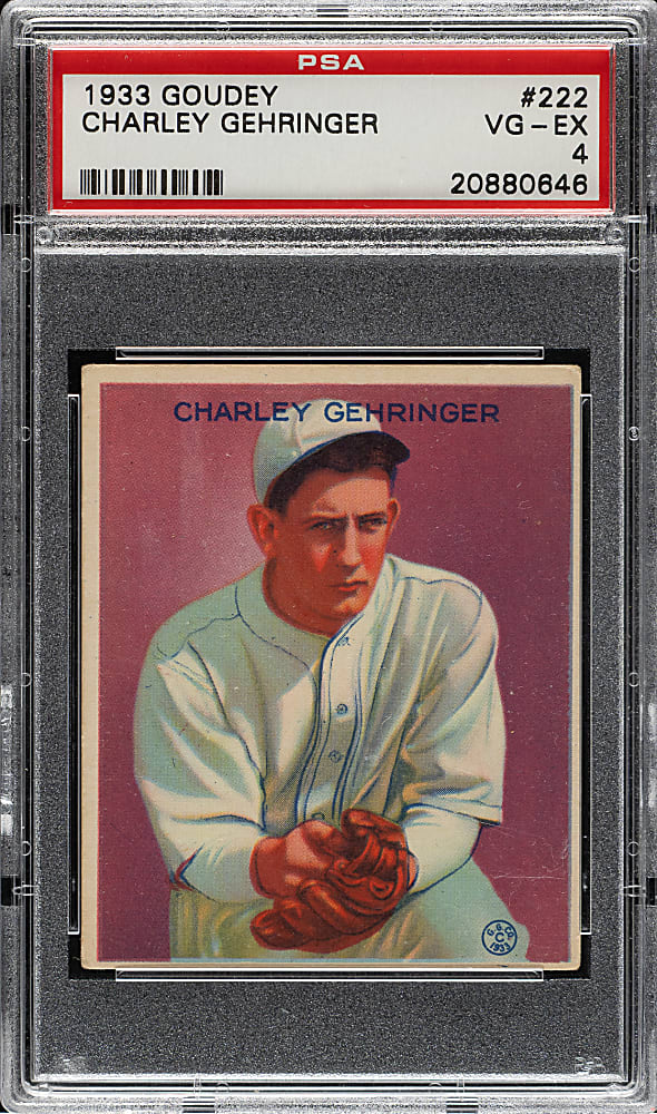 1933 R319 Goudey #222 Charley Gehringer PSA VG-EX 4