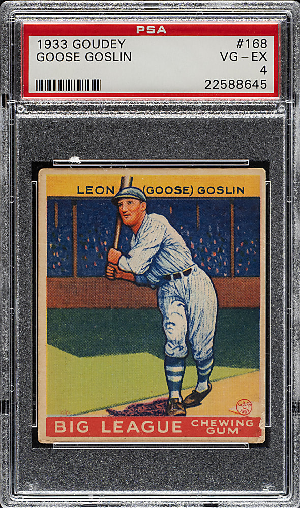 1933 R319 Goudey #168 Goose Goslin PSA VG-EX 4