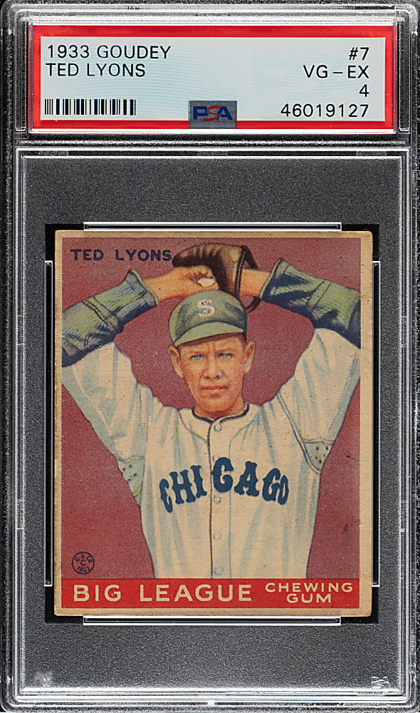 1933 R319 Goudey #7 Ted Lyons PSA VG-EX 4