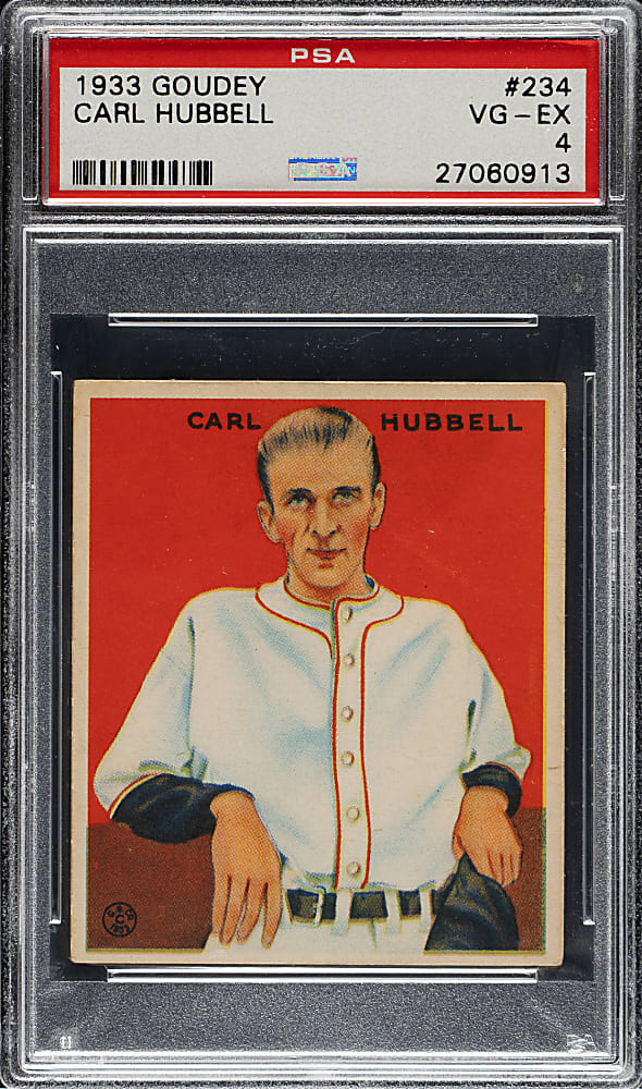 1933 R319 Goudey #234 Carl Hubbell PSA VG-EX 4