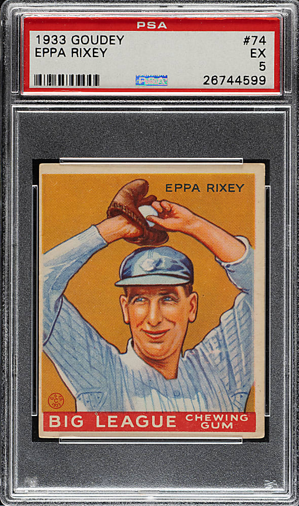 1933 R319 Goudey #74 Eppa Rixey PSA EX 5