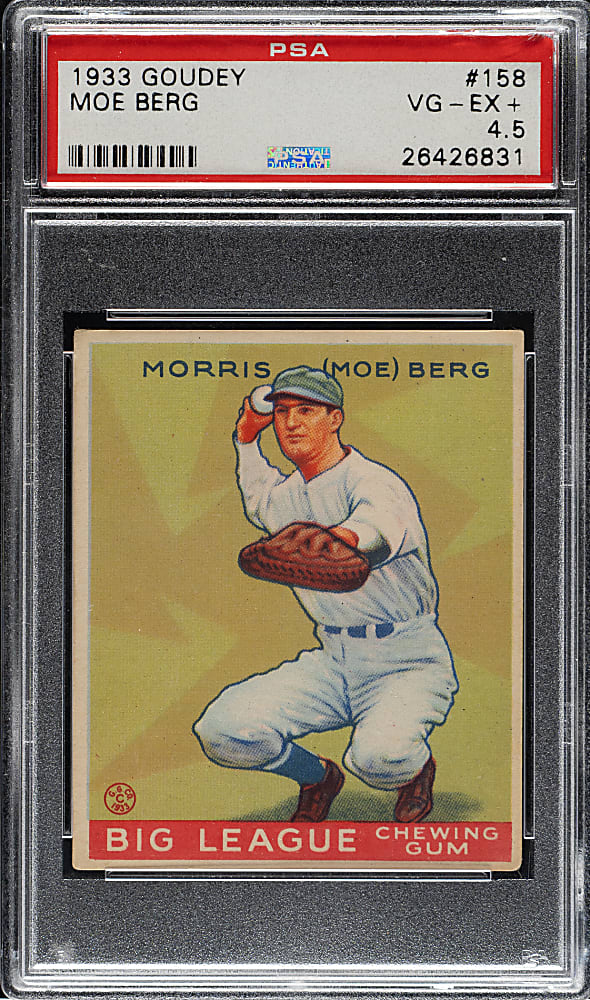 1933 R319 Goudey #158 Moe Berg PSA VG-EX+ 4.5