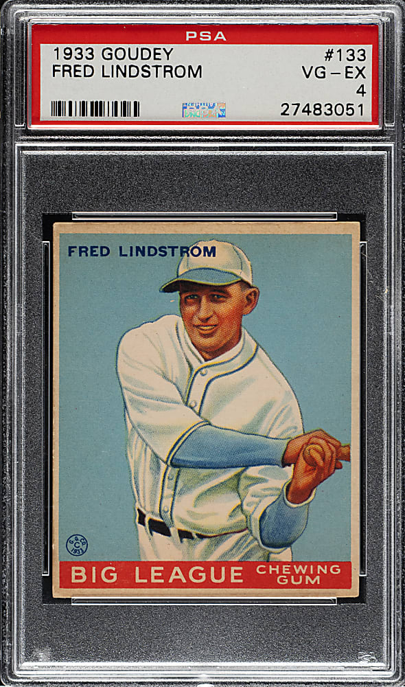 1933 R319 Goudey #133 Fred Lindstrom PSA VG-EX 4
