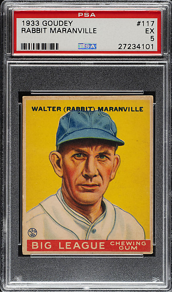 1933 R319 Goudey #117 Rabbit Maranville PSA EX 5
