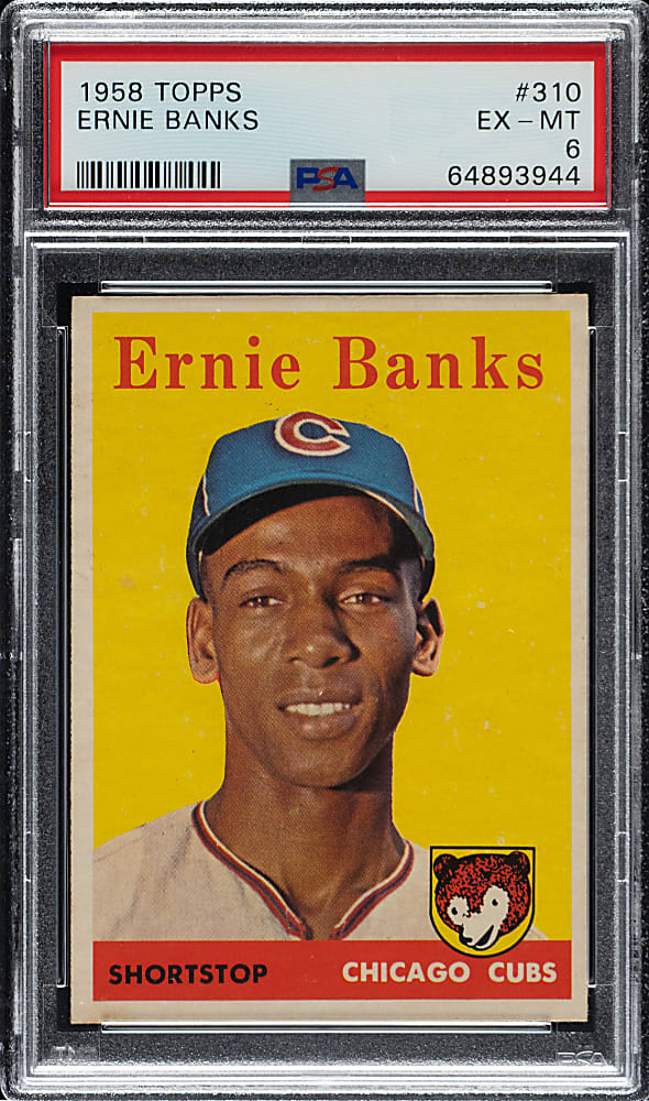 1958 Topps #310 Ernie Banks PSA EX-MT 6