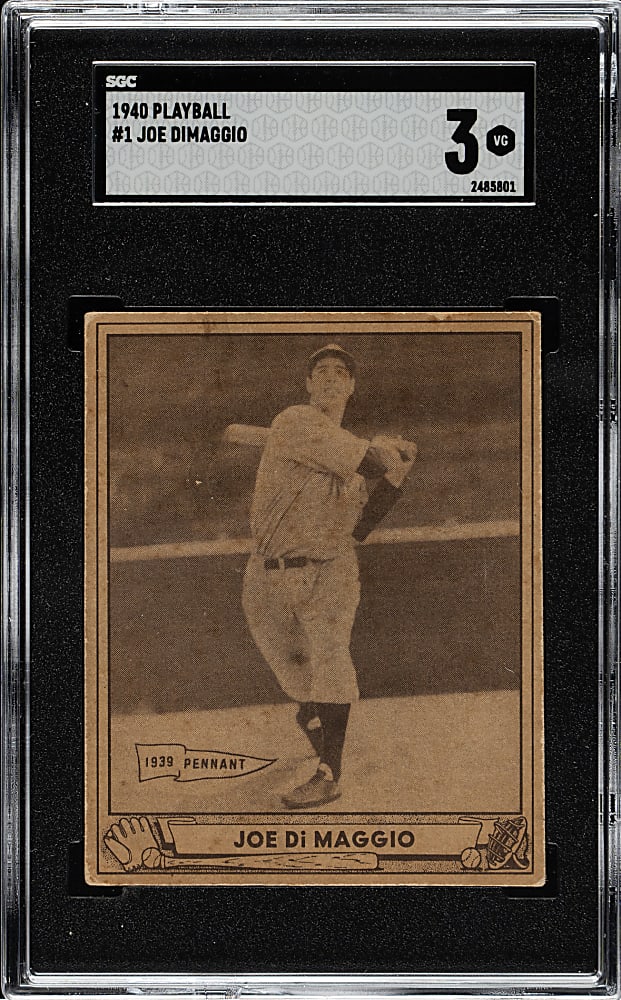 1940 R335 Play Ball #1 Joe DiMaggio SGC VG 3