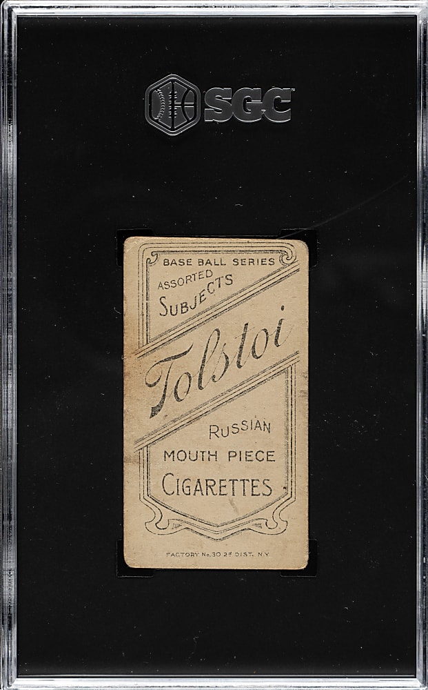 1909-1911 T206 White Border Chick Gandil SGC VG 3 - Tolstoi Back