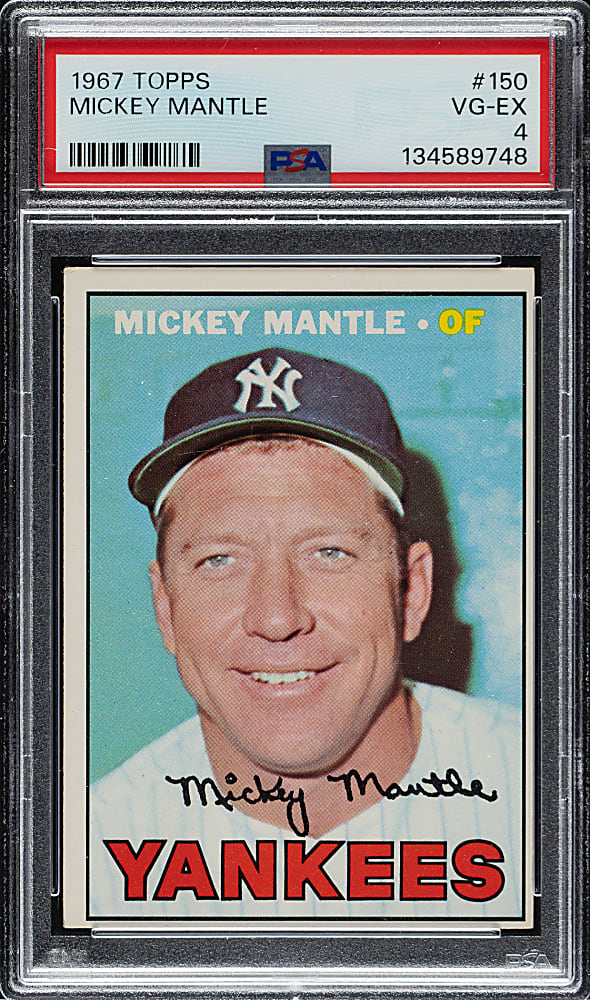 1967 Topps #150 Mickey Mantle PSA VG-EX 4