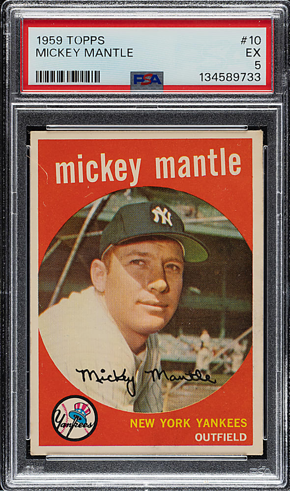 1959 Topps #10 Mickey Mantle PSA EX 5