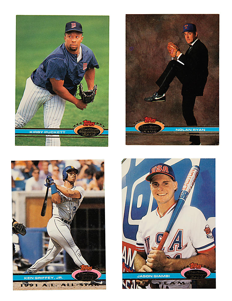 1991 to 1993 Topps Stadium Club Complete and Near-Complete Set Collection (4 Sets, 2,455 Cards)