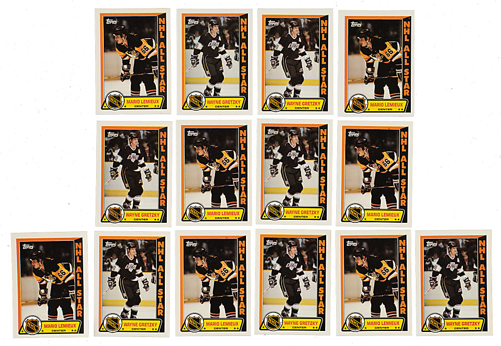 1987-1988 and 1989-1990 Topps Hockey Sticker Complete and Near-Complete Set Collection (9 Sets, 293 Cards) Plus 204 Duplicates