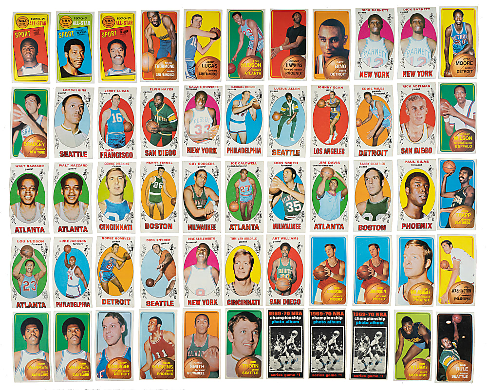1969-1970 and 1970-1971 Topps Basketball Collection (95) Including Oscar Robertson, Elgin Baylor, and Jerry West