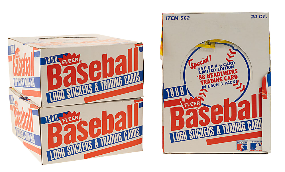 1988 Fleer Original Unopened Rack Case (3 Boxes, 72 Packs)