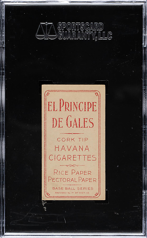 1909-1911 T206 White Border Francis Pfeffer SGC VG/EX 50 - El Principe de Gales Back