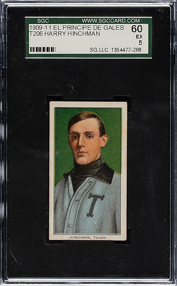 1909-1911 T206 White Border Harry Hinchman SGC EX 60 - El Principe De Gales Back