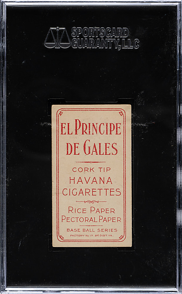 1909-1911 T206 White Border Harry Hinchman SGC EX 60 - El Principe De Gales Back