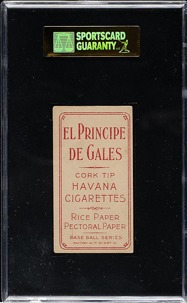 1909-1911 T206 White Border Neal Ball Cleveland SGC EX 60 - El Principe De Gales Back