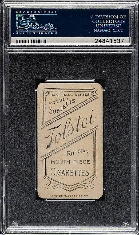 1909-1911 T206 White Border Joe Doyle N.Y. Hands Above Head PSA GOOD 2 - Tolstoi Back