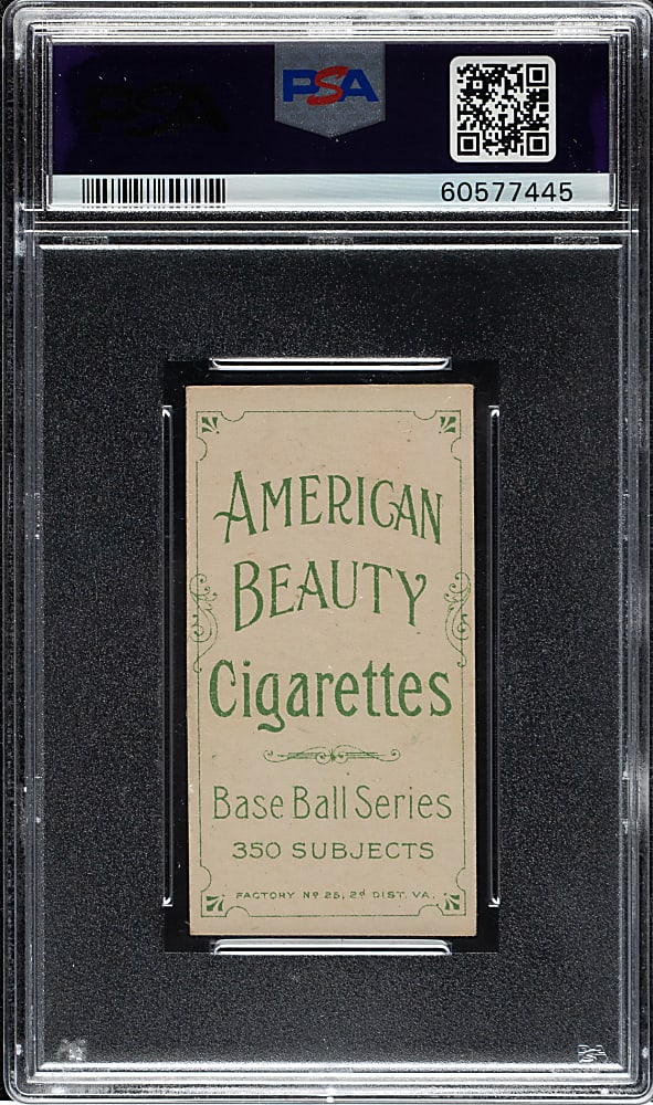 1909-1911 T206 White Border Fred Beck PSA VG-EX 4 - American Beauty 350 Back
