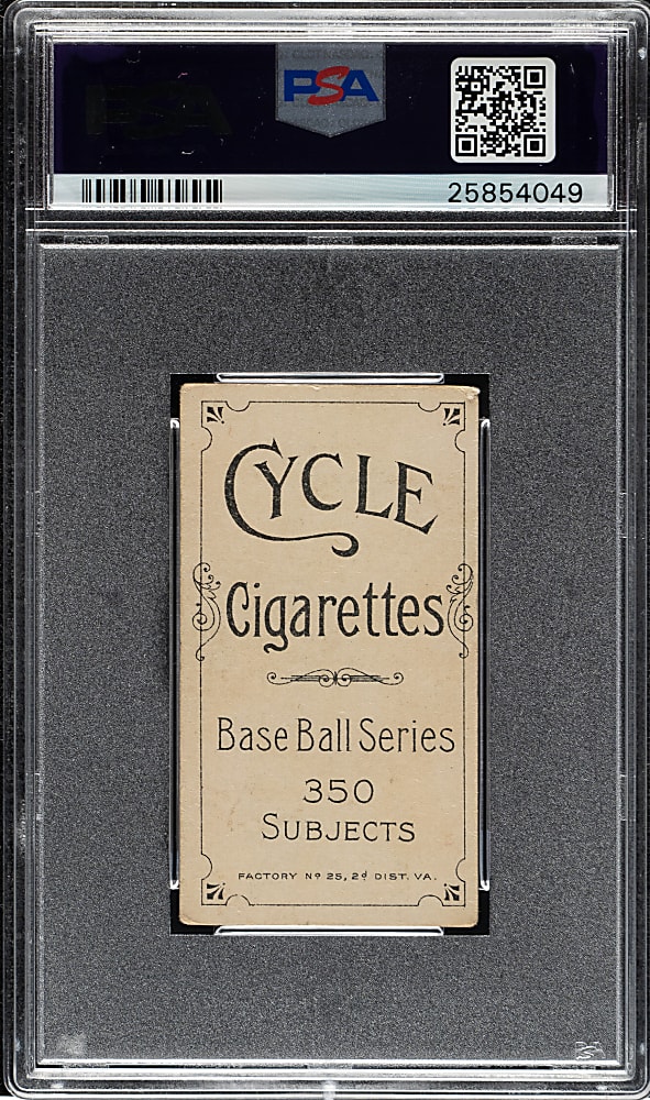 1909-1911 T206 White Border Donie Bush PSA VG-EX 4 - Cycle 350 Back