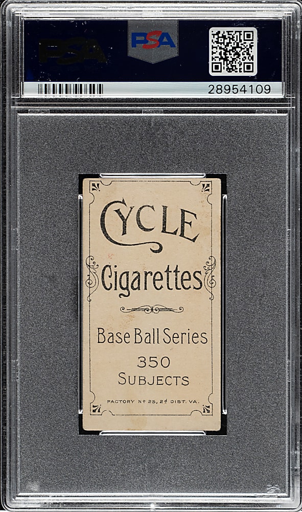 1909-1911 T206 White Border Doc Marshall PSA VG-EX 4 - Cycle 350 Back