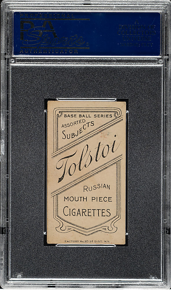 1909-1911 T206 White Border Harry Lord PSA VG-EX 4 - Tolstoi Back