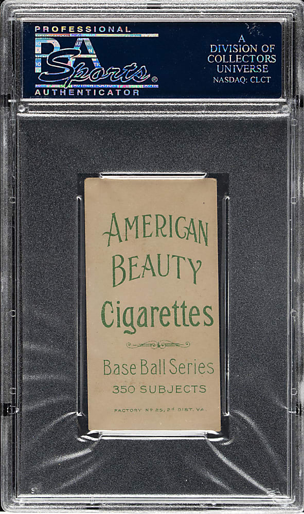 1909-1911 T206 White Border Ed Willetts PSA VG-EX+ 4.5 - American Beauty 350 Back