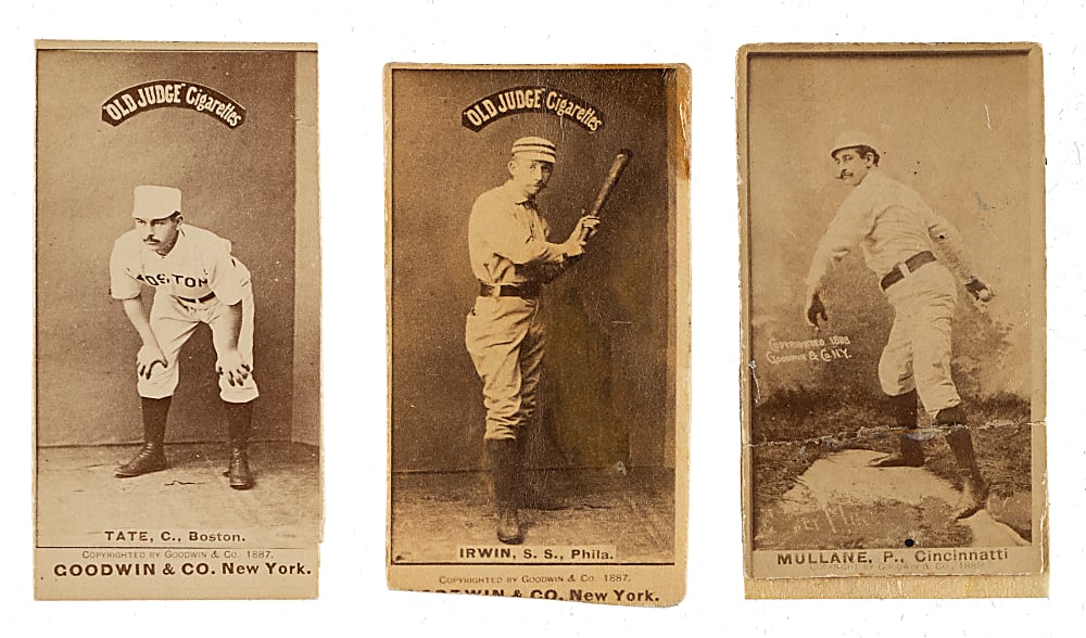 1887 to 1888 N172 Old Judge Trio: Mullane, Tate, and Irwin