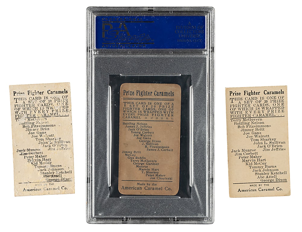 1910 E75 and E76 American Caramel Prize Fighters Trio: Joe Ganz, George Dixon, and Jack Munroe