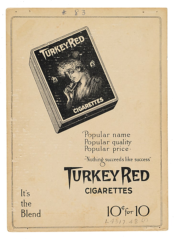 1911 T3 Turkey Red #83 Al Bridwell - Advertising Back