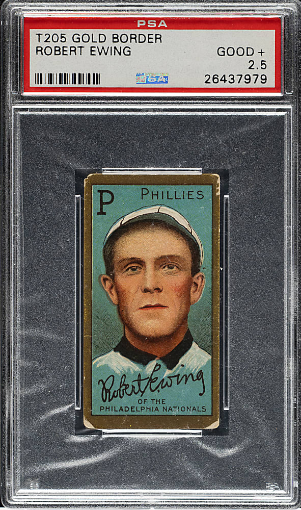 1911 T205 Gold Border Robert Ewing PSA GOOD+ 2.5 - American Beauty Back