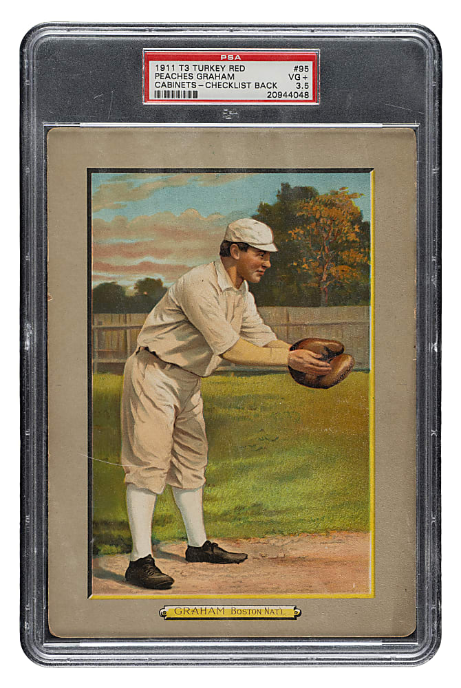 1911 T3 Turkey Red #95 Peaches Graham PSA VG+ 3.5