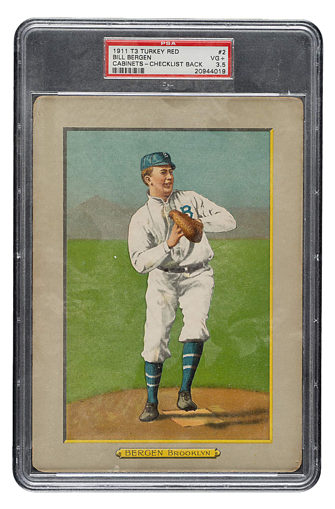 1911 T3 Turkey Red #2 Bill Bergen PSA VG+ 3.5