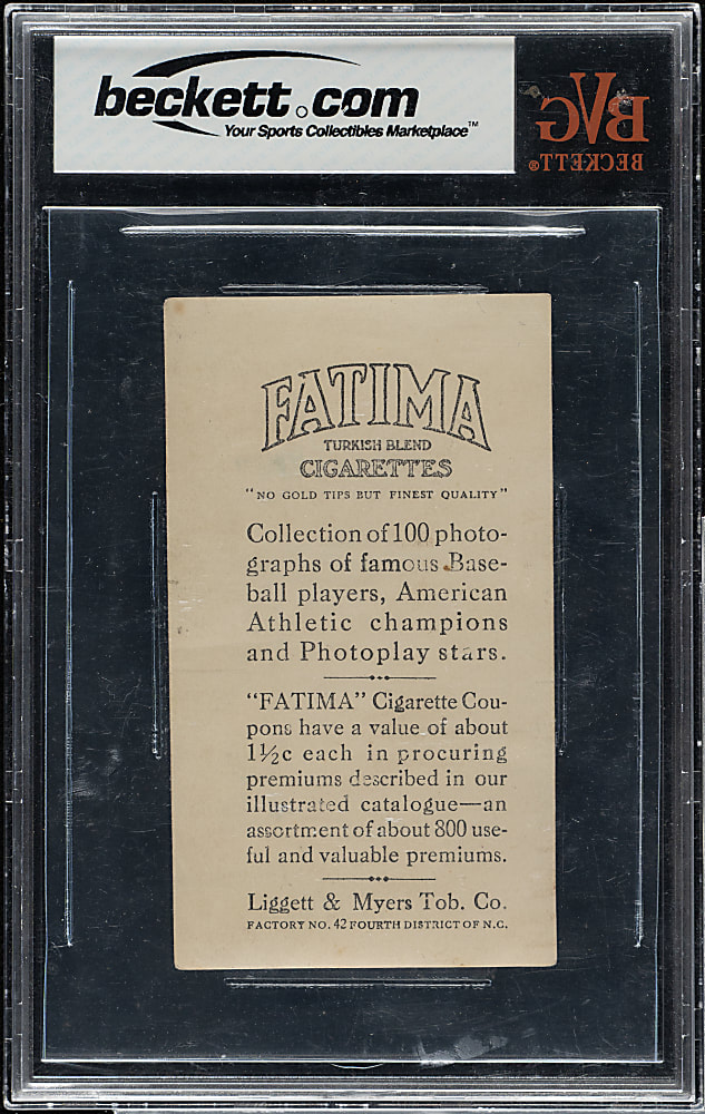 1914 T222 Fatima Cigarettes Miller Huggins BVG FAIR 1.5