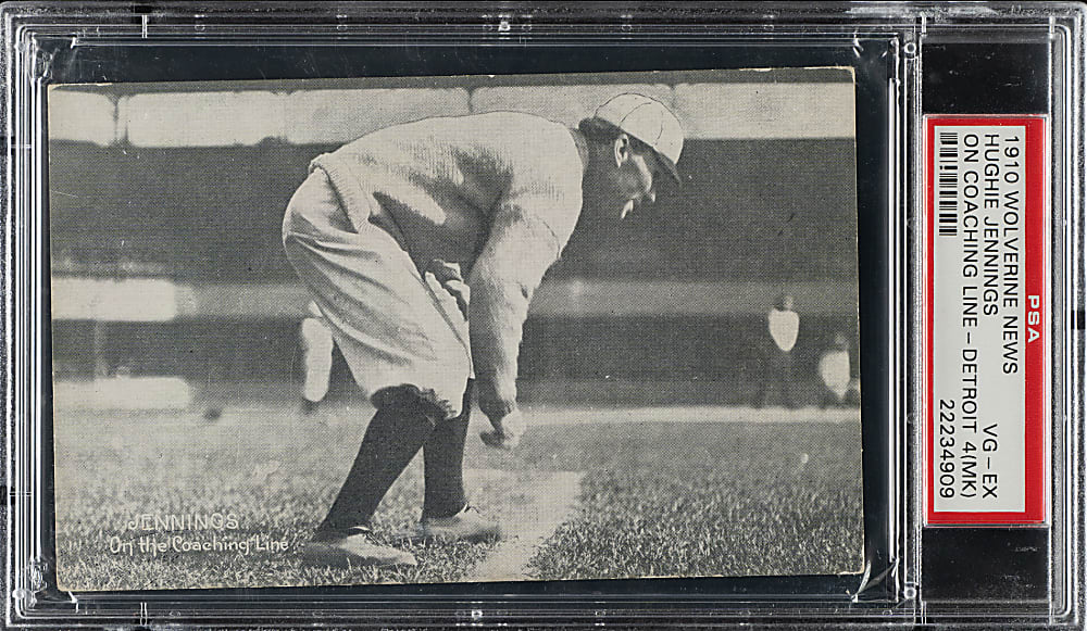 1910 Wolverine News Hughie Jennings Bending PSA VG-EX 4 (MK)