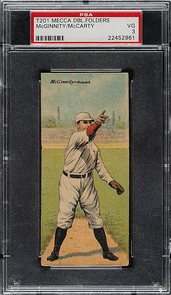1911 T201 Mecca Double Folder Joe McGinnity/McCarty PSA VG 3