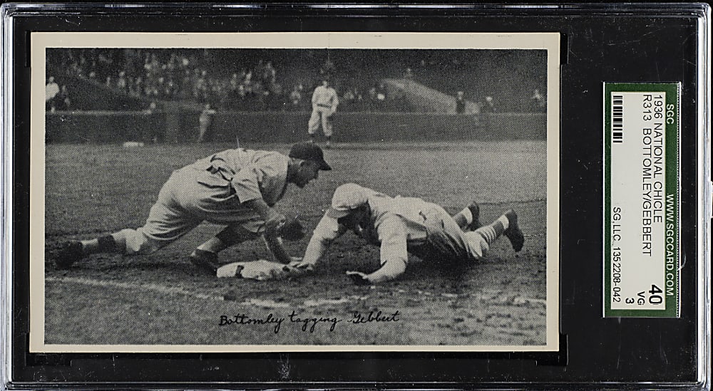 1936 R313 National Chicle "Fine Pen" Jim Bottomley/Gebbert SGC VG 40