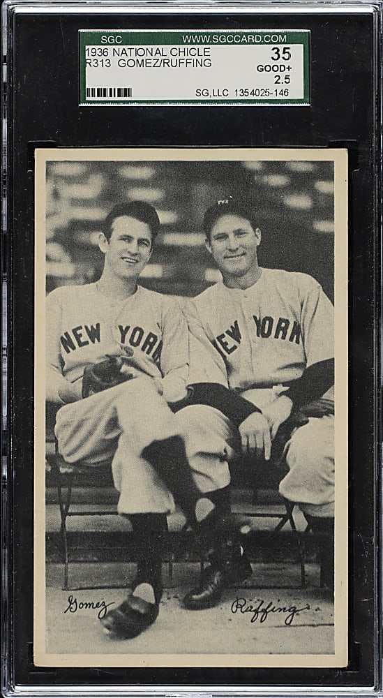 1936 R313 National Chicle "Fine Pen" Lefty Gomez/Red Ruffing SGC GOOD+ 35