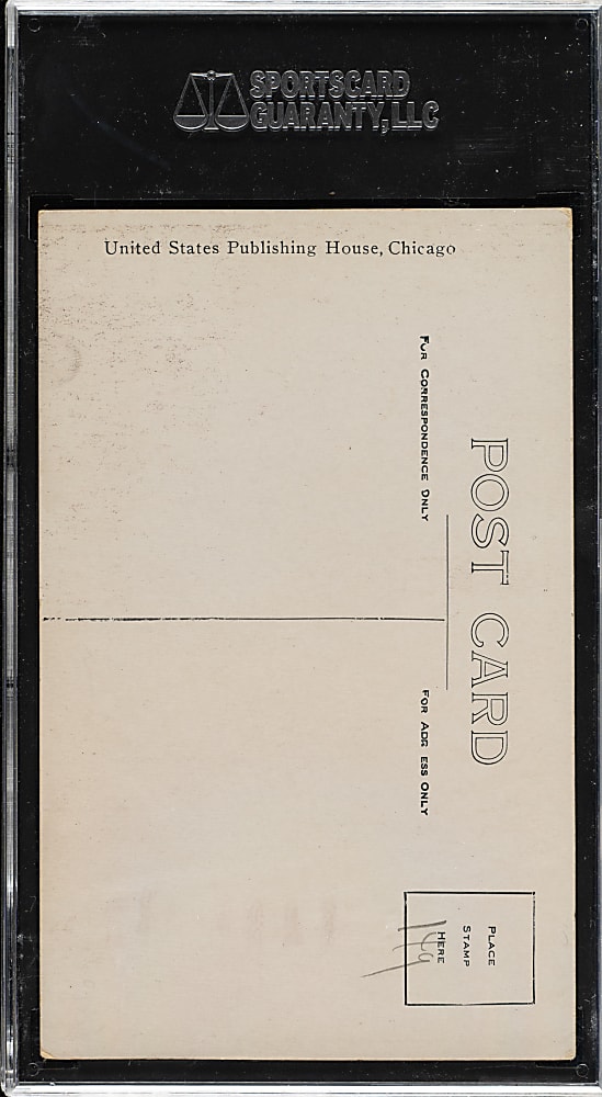 1909-1916 PC758 Max Stein Postcard Rube Marquard SGC GOOD 2 - Scarce U. S. Publishing House Reverse!