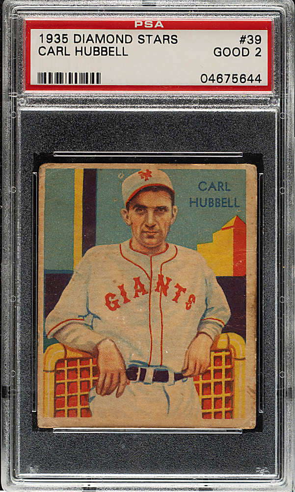 1934-1936 R327 Diamond Stars #39 Carl Hubbell PSA GOOD 2