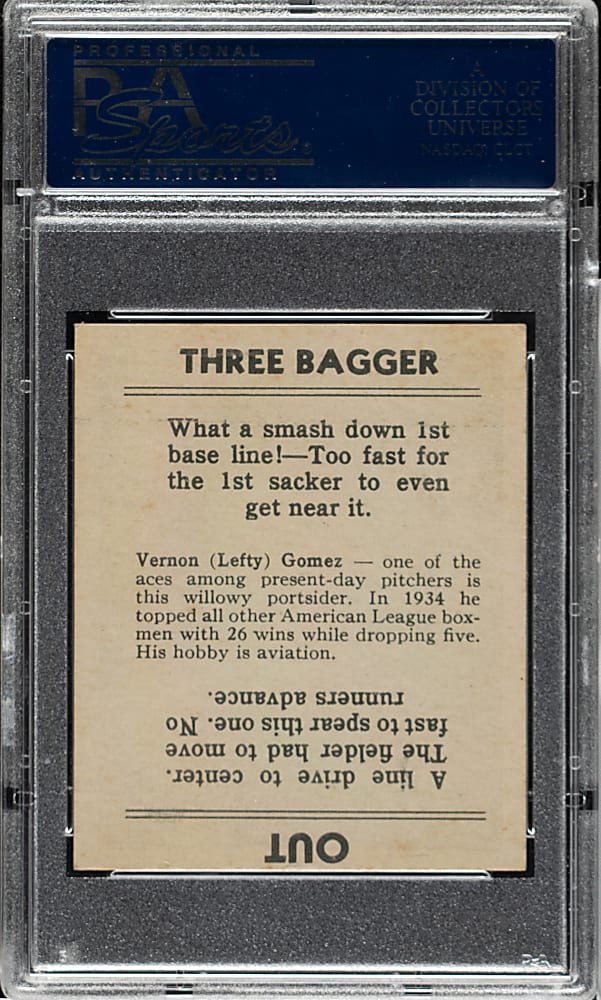 1936 R322 Goudey Lefty Gomez PSA VG-EX 4