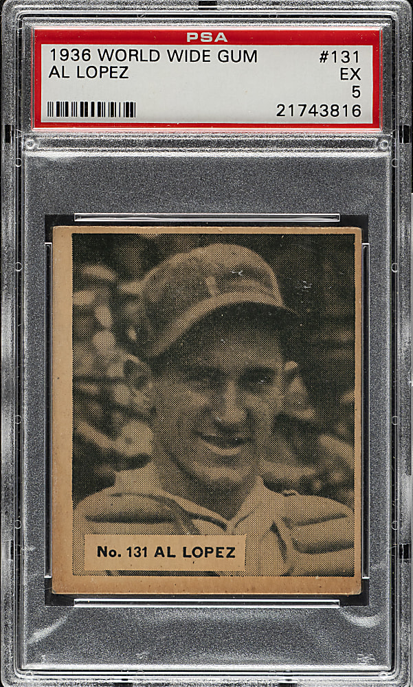 1936 V355 World Wide Gum #131 Al Lopez PSA EX 5