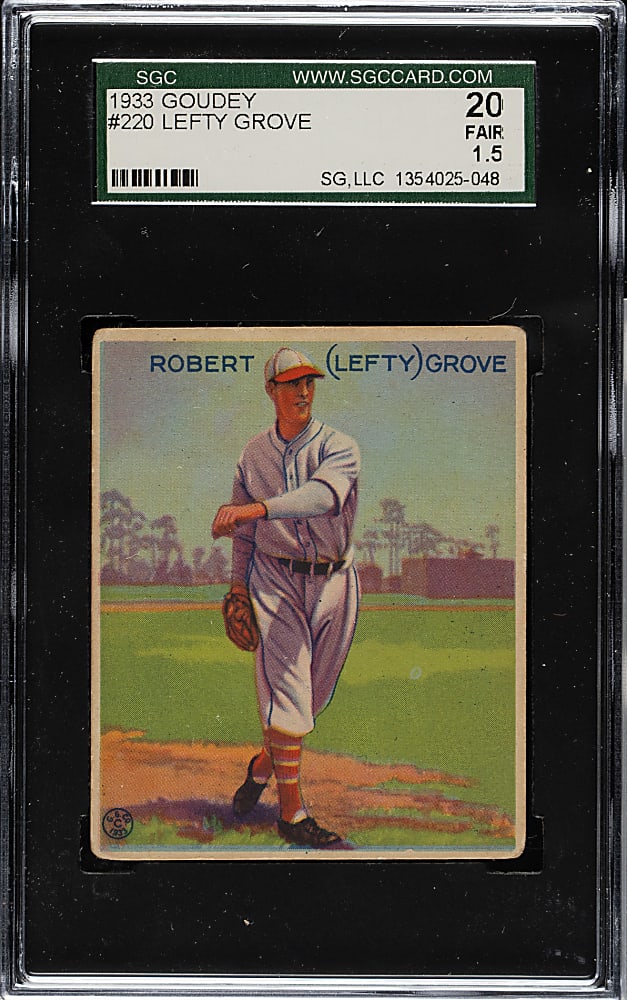 1933 R319 Goudey #220 Lefty Grove SGC FAIR 20
