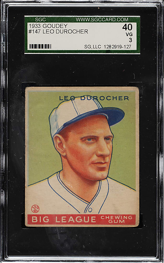 1933 R319 Goudey #147 Leo Durocher SGC VG 40