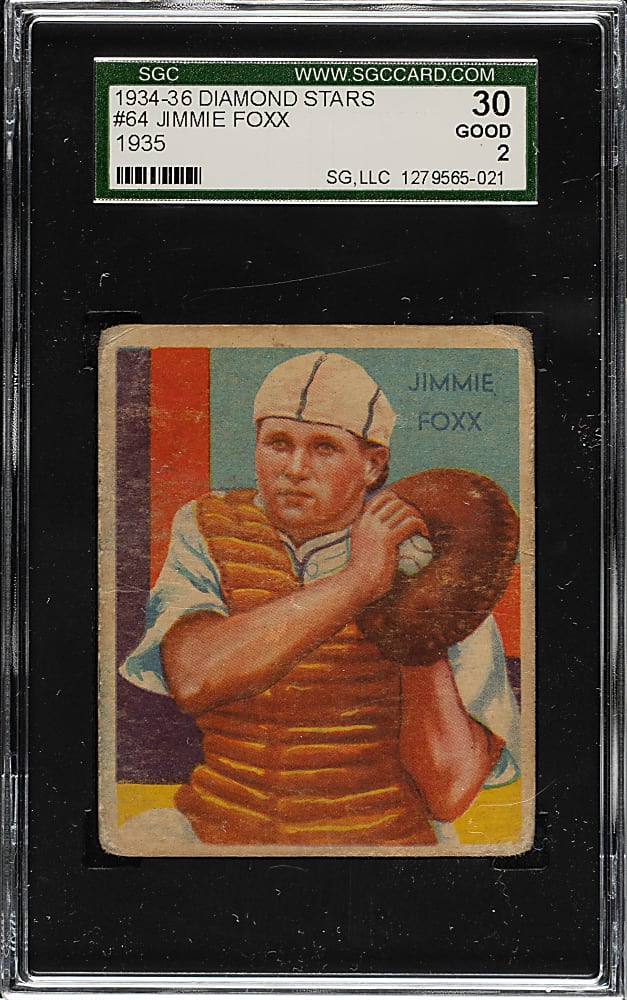 1934-1936 R327 Diamond Stars #64 Jimmie Foxx SGC GOOD 30