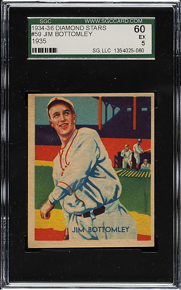 1934-1936 R327 Diamond Stars #59 Jim Bottomley SGC EX 60